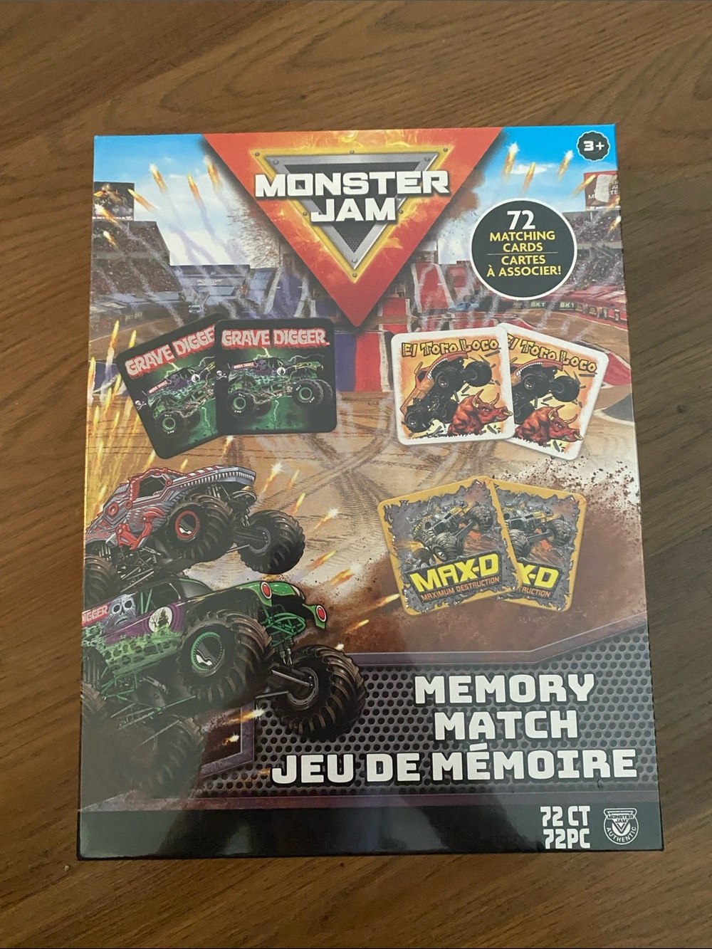 Monster Jam Memory Match Card Game - Red, Blue, Green